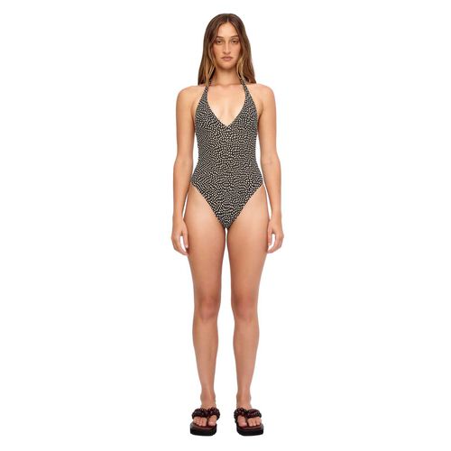 Zulu & Zephyr Black Spot Halter One Piece